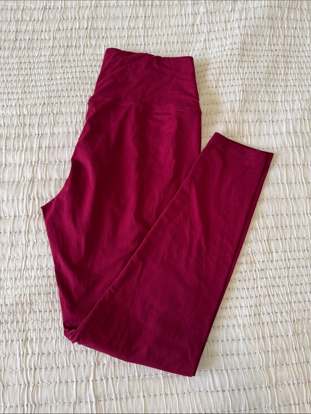 High-Rise Wine Red Leggings